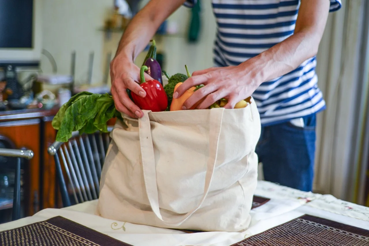 tas belanja sayuran dapur