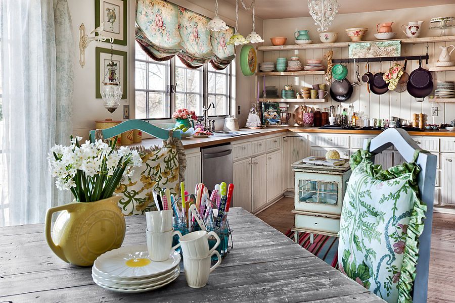 desain dapur shabby chic
